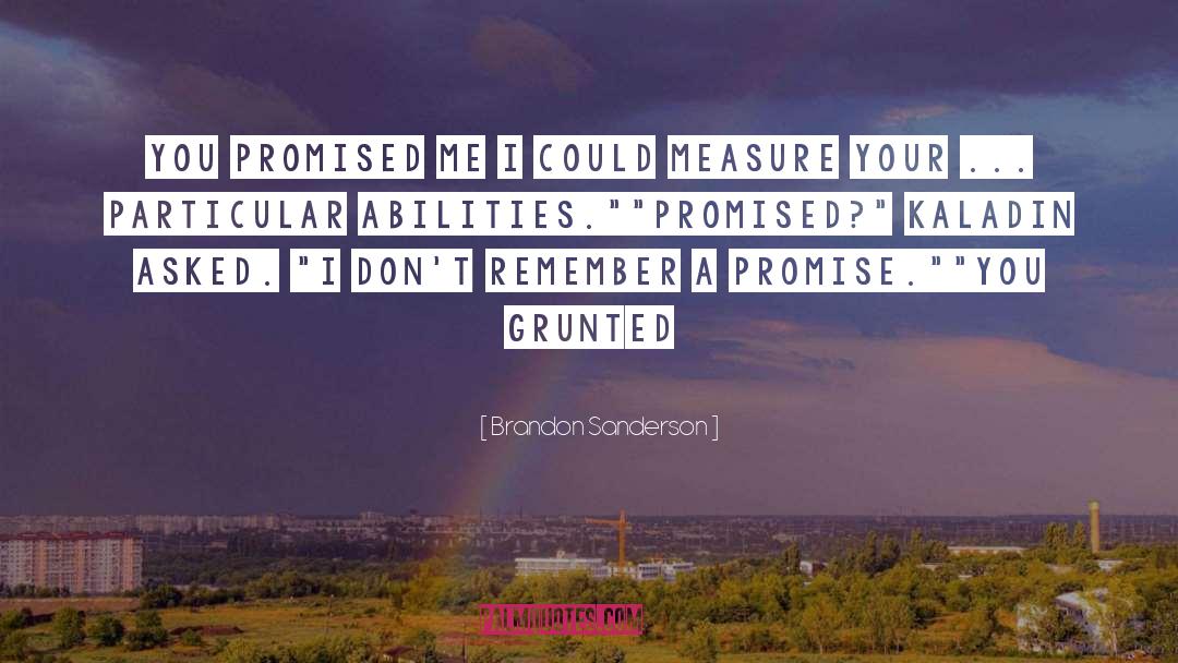 You Promised Me quotes by Brandon Sanderson