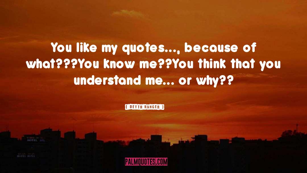 You Understand Me quotes by Deyth Banger