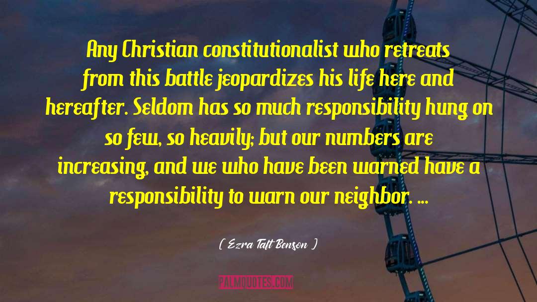 You Ve Been Warned quotes by Ezra Taft Benson