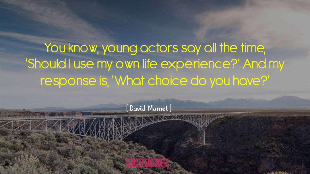 Young Actors quotes by David Mamet