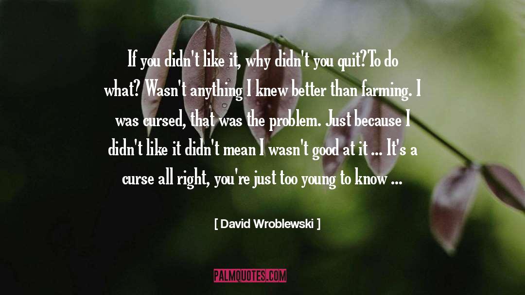 Young Actors quotes by David Wroblewski