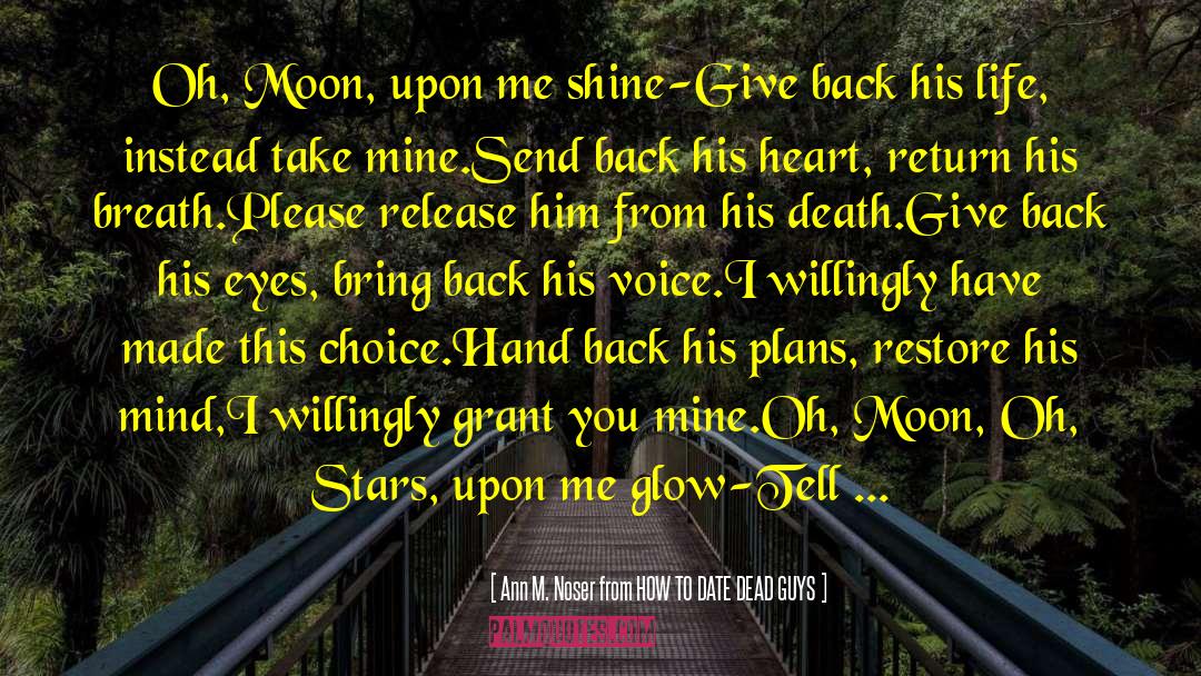 Young Adult Urban Fantasy quotes by Ann M. Noser From HOW TO DATE DEAD GUYS