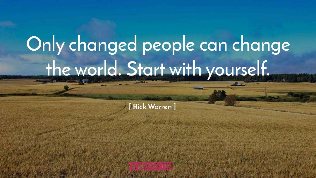 Young People Changing The World quotes by Rick Warren