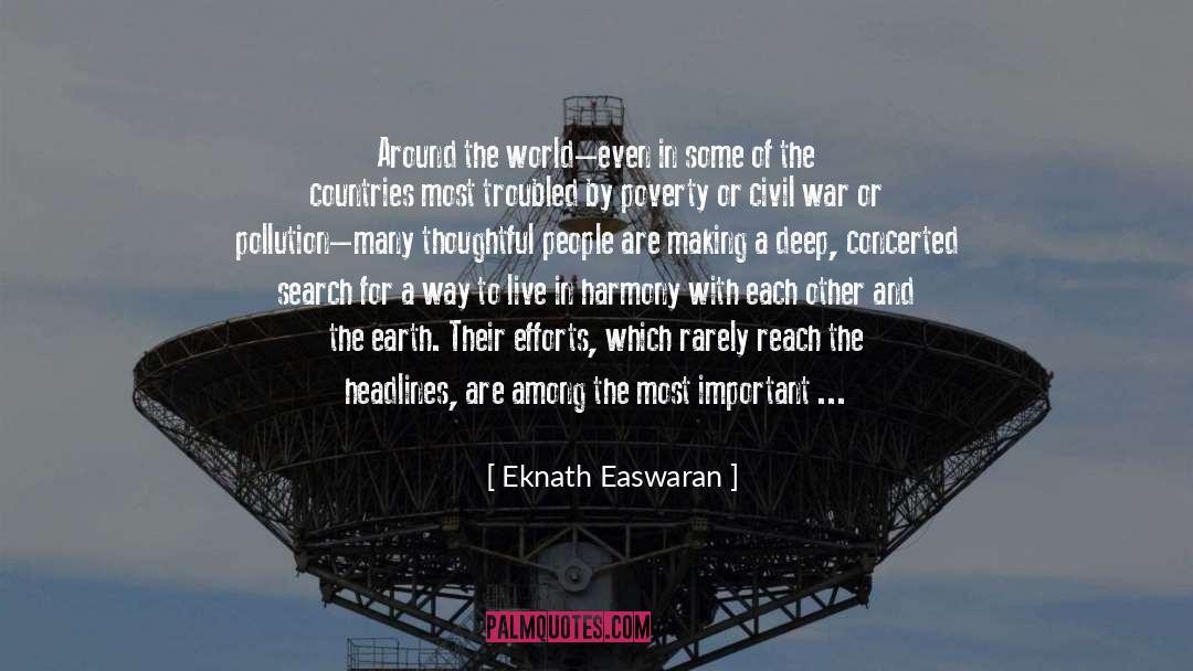 Young People Changing The World quotes by Eknath Easwaran