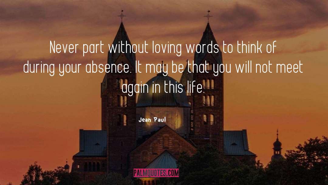 Your Absence quotes by Jean Paul
