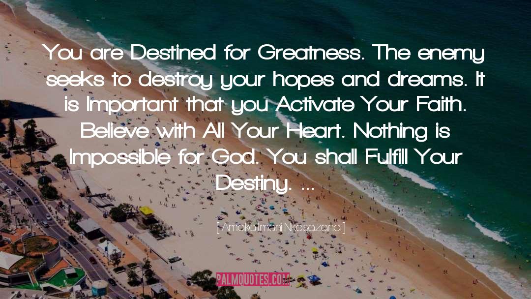 Your Destiny quotes by Amaka Imani Nkosazana