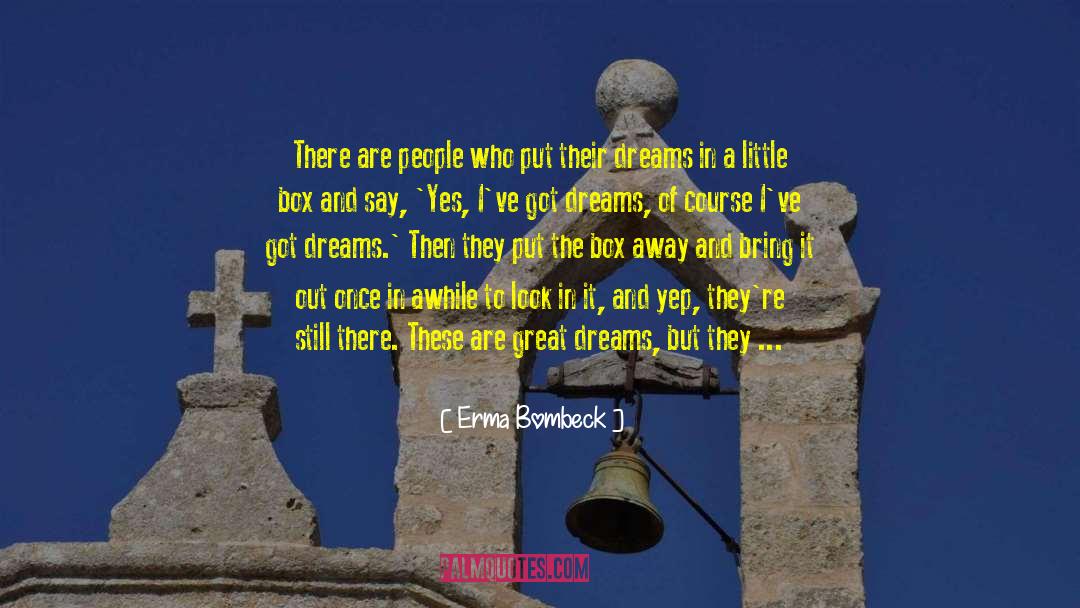 Your Dreams And Goals quotes by Erma Bombeck
