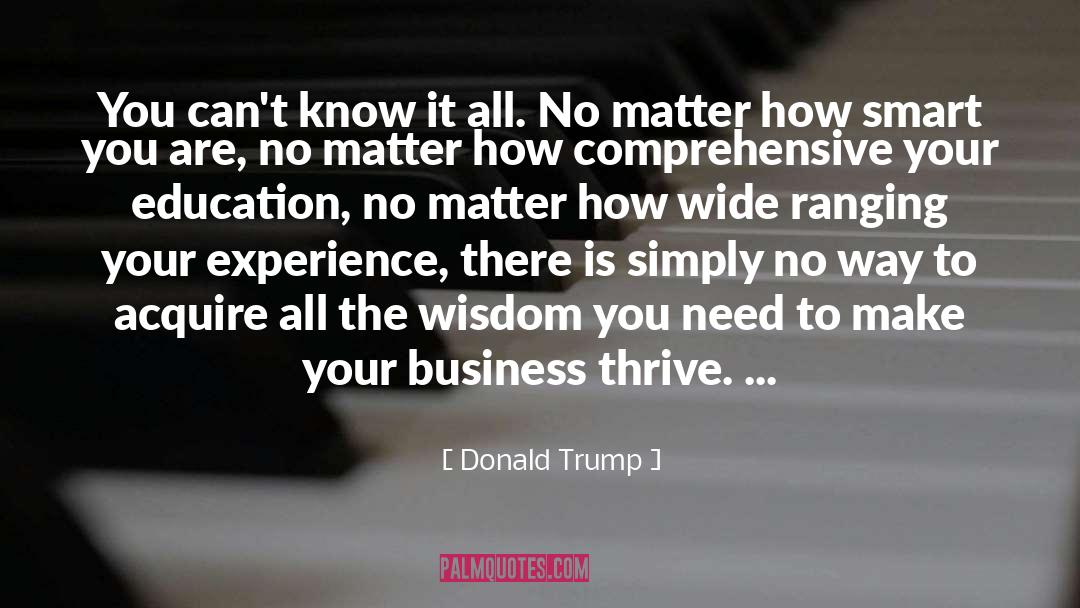Your Experience quotes by Donald Trump