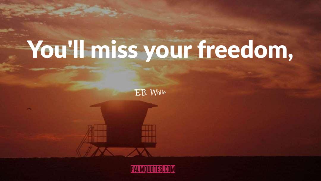 Your Freedom quotes by E.B. White