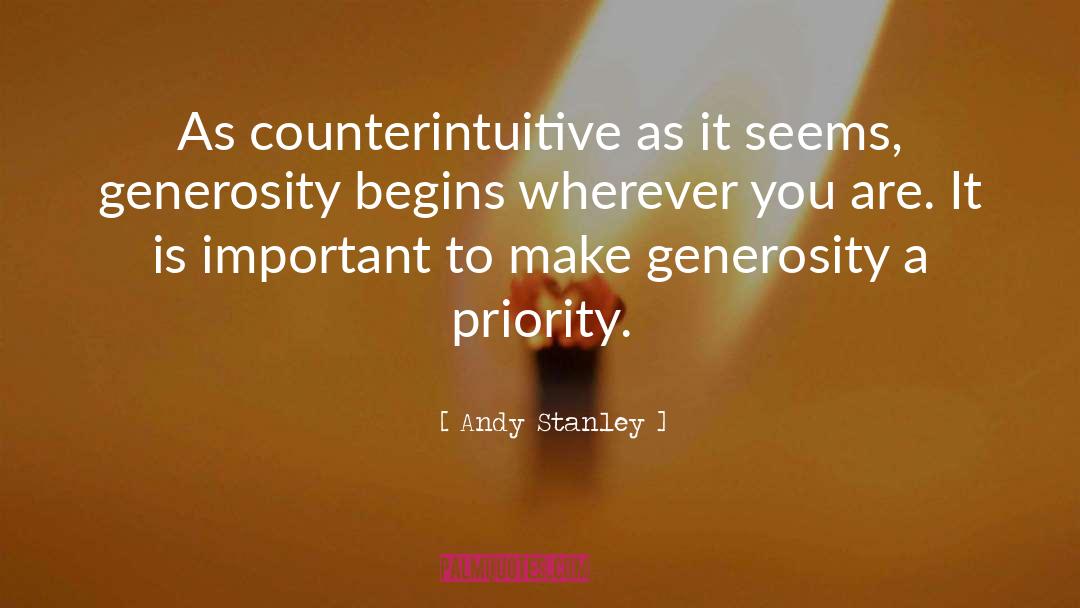 Your Generosity quotes by Andy Stanley