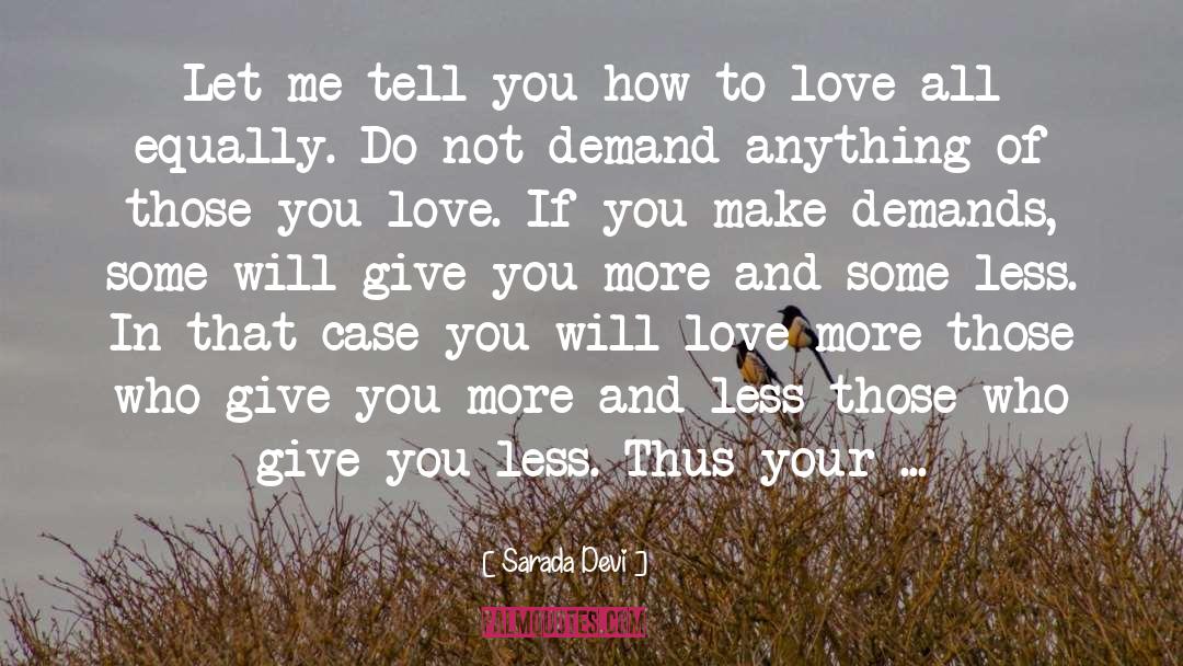 Your Love quotes by Sarada Devi