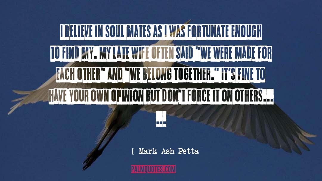 Your Own Opinion quotes by Mark Ash-Petta