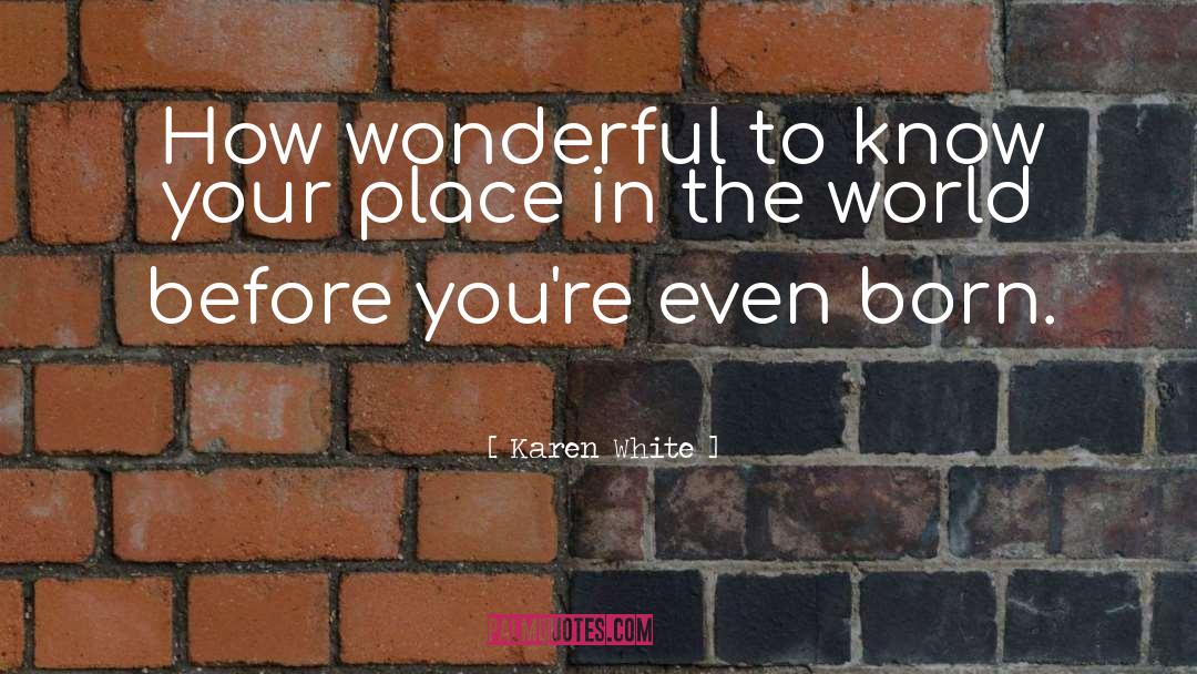 Your Place In The World quotes by Karen White