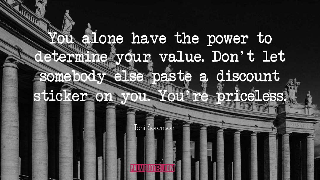 Your Value quotes by Toni Sorenson