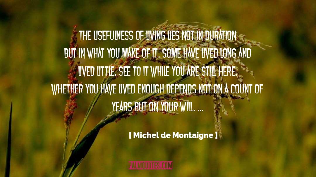 Your Will quotes by Michel De Montaigne