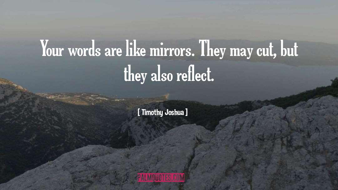Your Words Reflect Your Character quotes by Timothy Joshua
