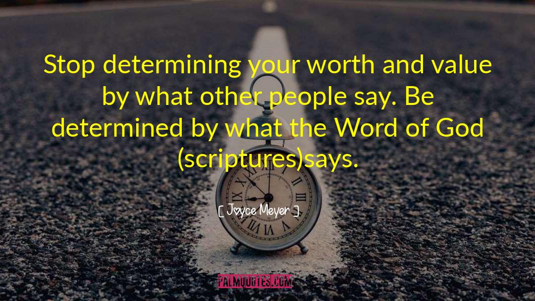 Your Worth quotes by Joyce Meyer