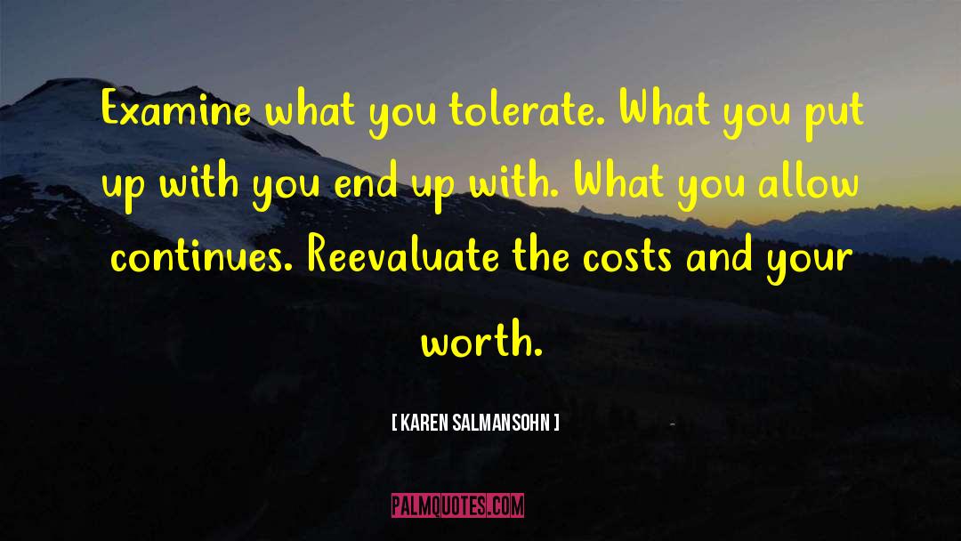 Your Worth quotes by Karen Salmansohn