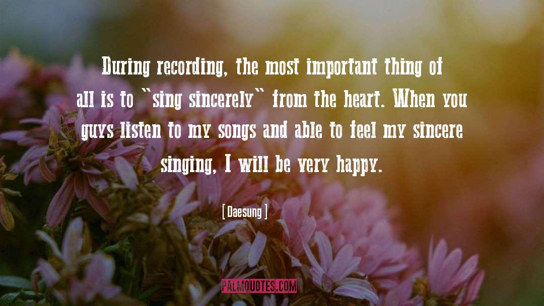 Yours Sincerely quotes by Daesung