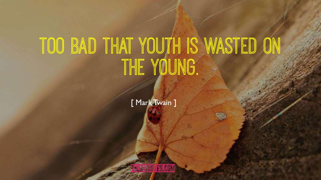 Youth Is Wasted On The Young quotes by Mark Twain