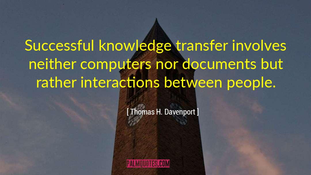 Yrym Transfer quotes by Thomas H. Davenport
