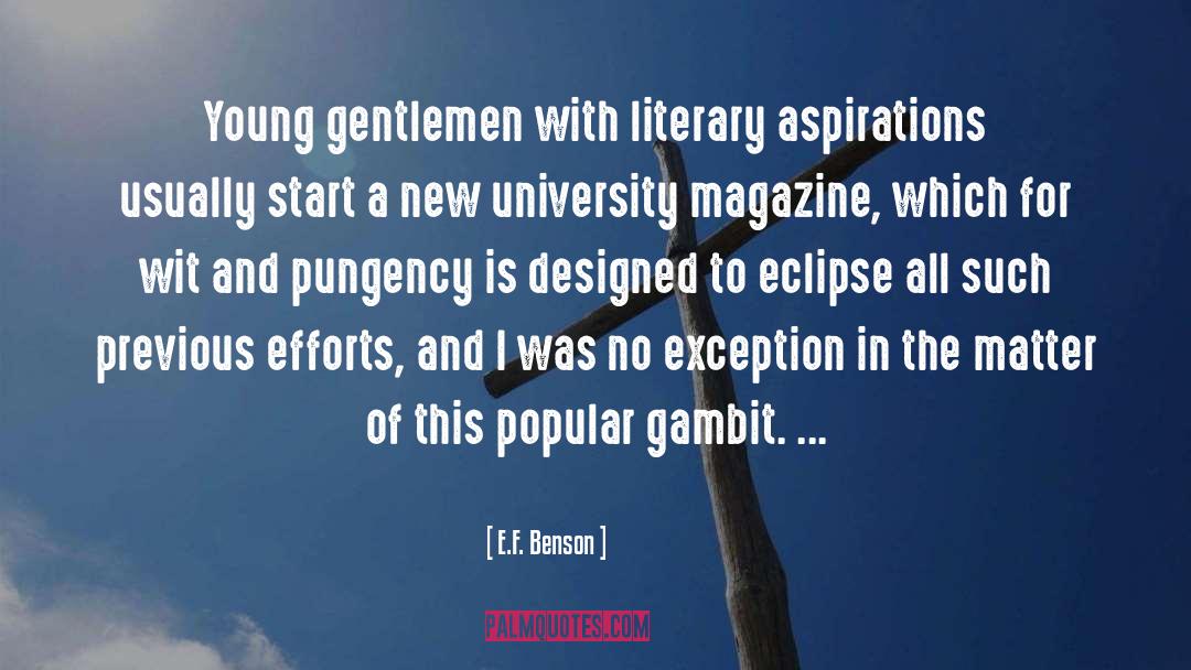 Z Magazine quotes by E.F. Benson