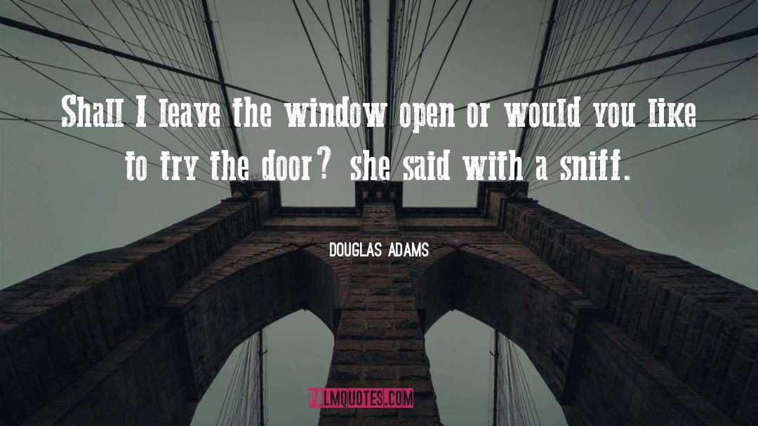 Zabitat Door Window Grace quotes by Douglas Adams