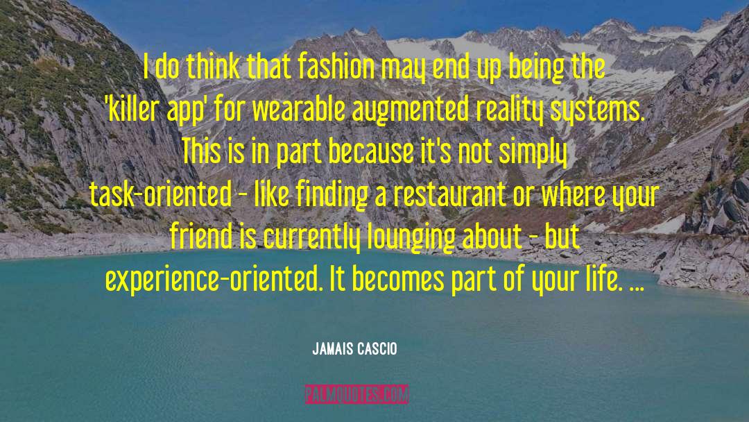 Zaccone Restaurant quotes by Jamais Cascio