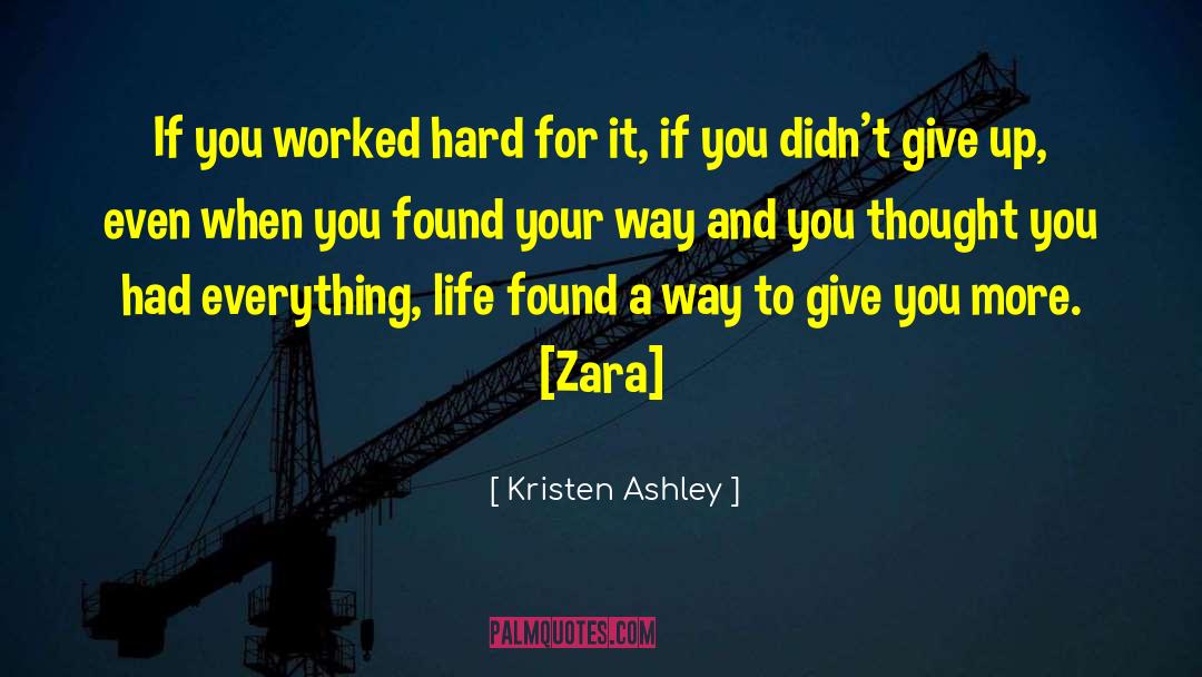 Zara quotes by Kristen Ashley