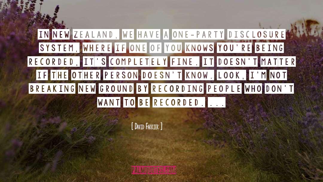 Zealand quotes by David Farrier