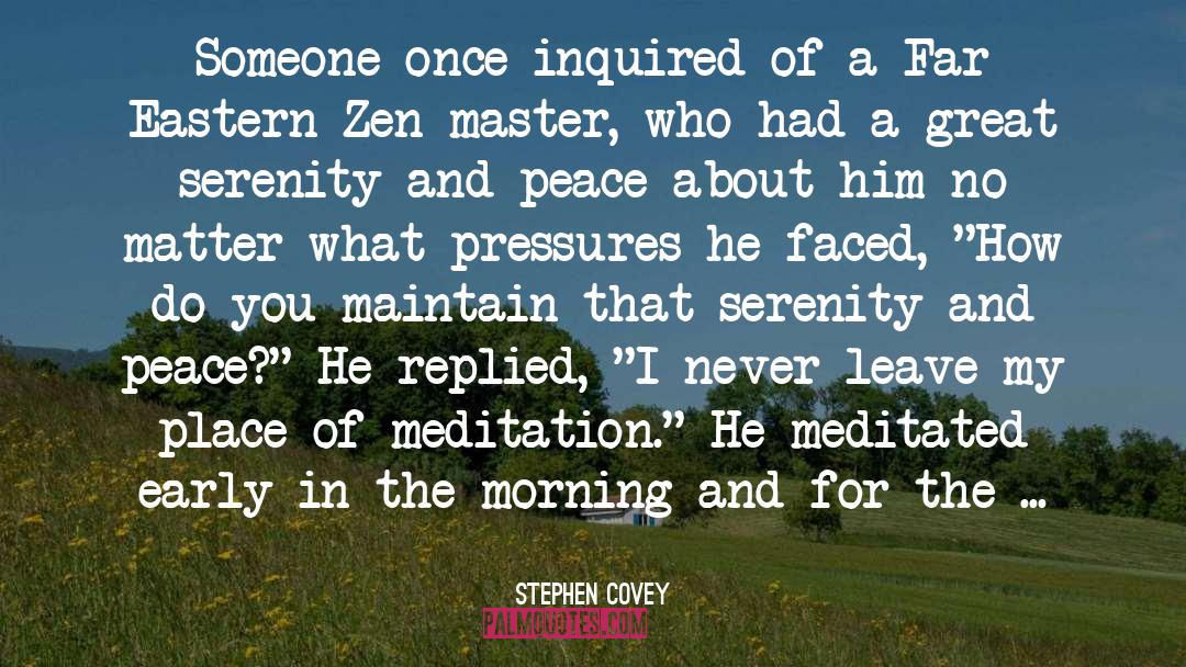 Zen Master quotes by Stephen Covey