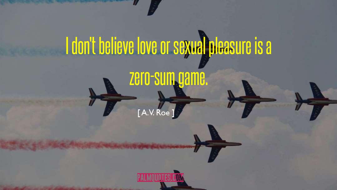 Zero Sum Game quotes by A.V. Roe