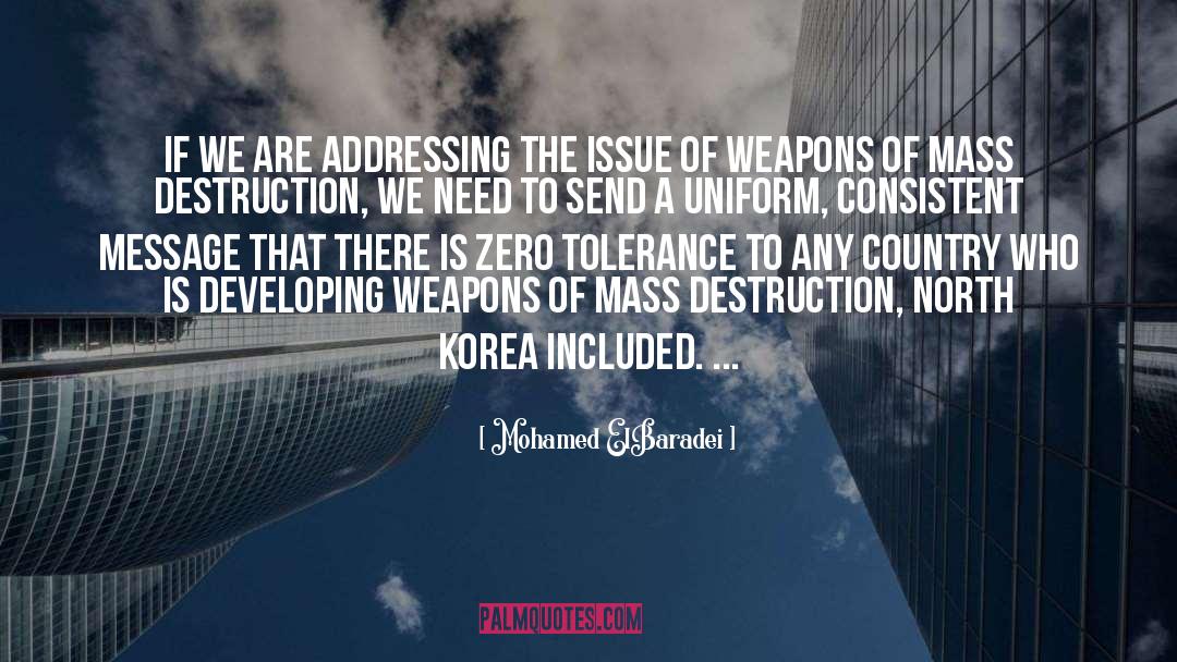 Zero Tolerance quotes by Mohamed ElBaradei