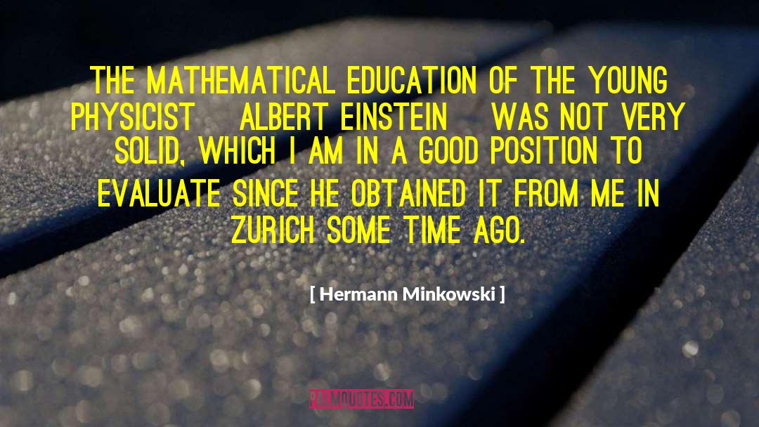 Zurich quotes by Hermann Minkowski