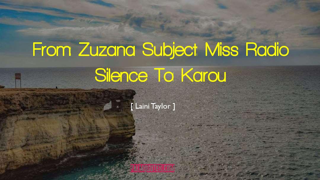 Zuzana quotes by Laini Taylor
